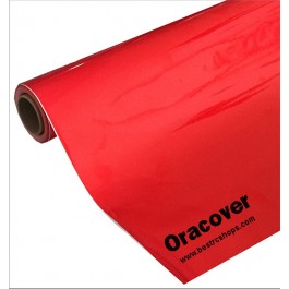 Oracover, radio control airplane, heat shrink film cover, bright red, 1m