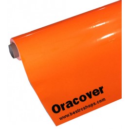 Oracover, radio control airplane, heat shrink film cover, Fluo Sgnal Orange, 1m